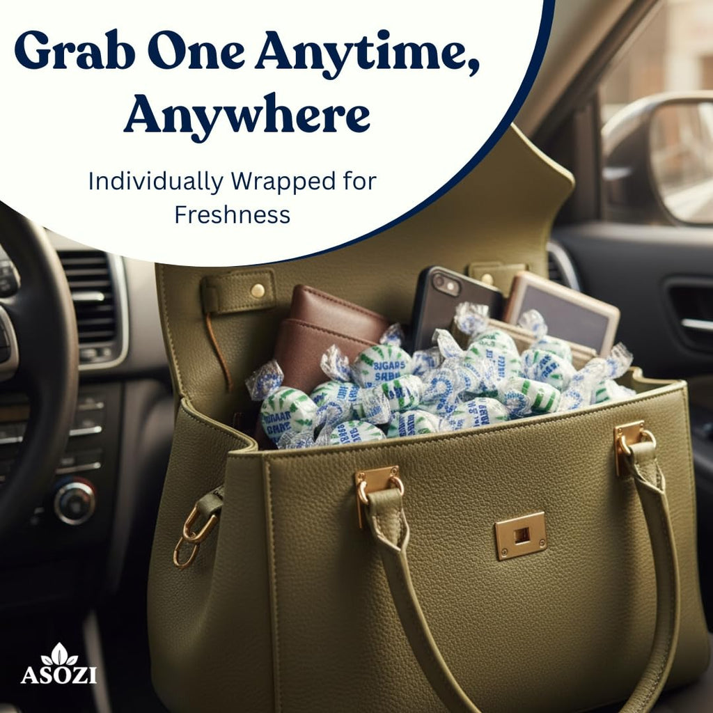 Sugar Free Spearmint Starlights - 1lb Bulk, Sugarless Mints Candy, Guilt-free Hard Candy - Ideal for Diabetics, Low-Sugar Diets, Freshen Breath, Guilt-Free Treats by ASOZI