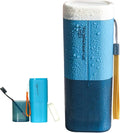 Toothbrush Travel Case, Portable Travel Toothbrush Holder, Multifunction Toothbrushes Toothpaste Set with Cup, Toothbrush Case for Traveling, Camping, School, Business and Daily Uses (Blue)