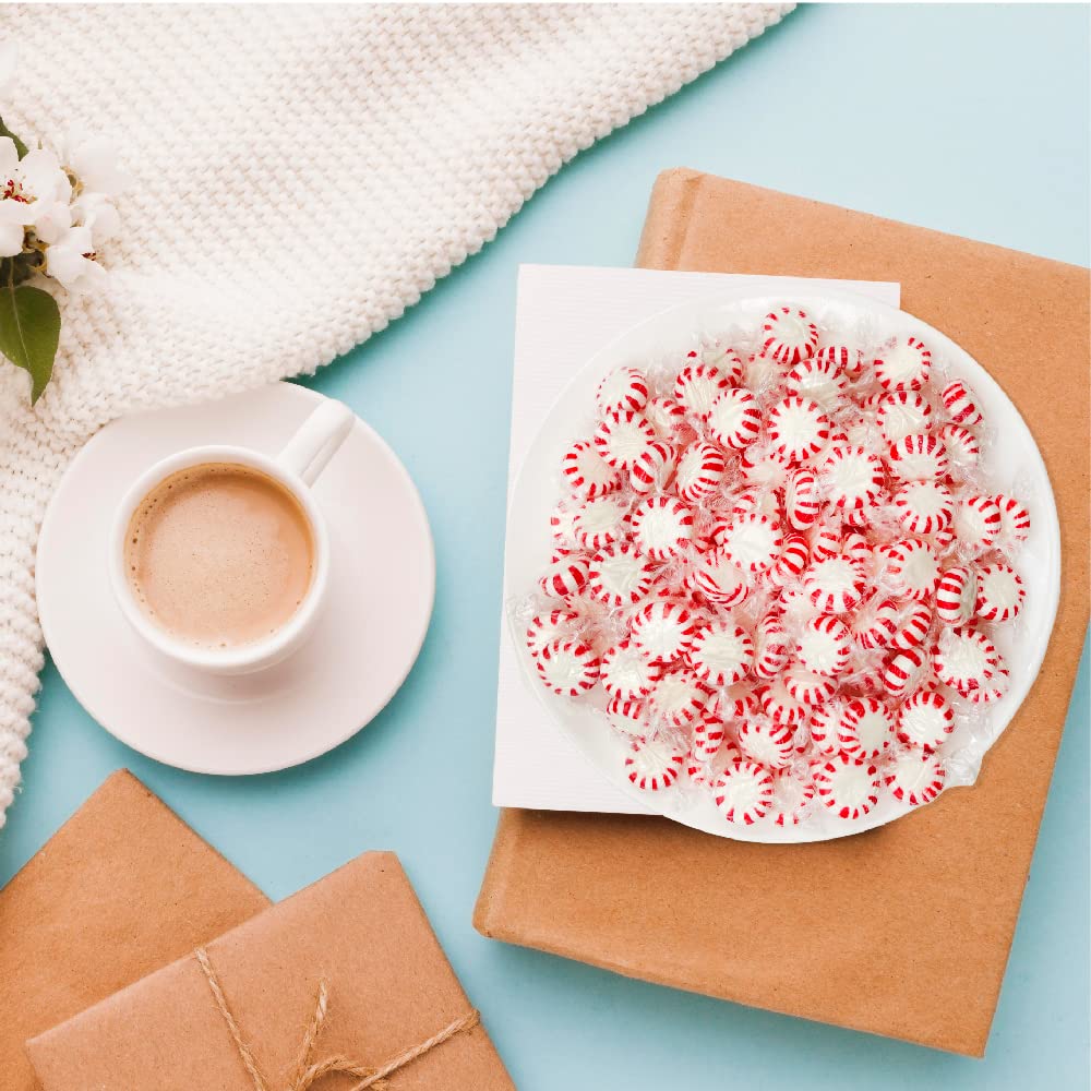 Starlight Peppermint Hard Candy | Bulk 2 Pounds | Individually Wrapped Mints | Refreshing Peppermint Candies (Pack of 2)