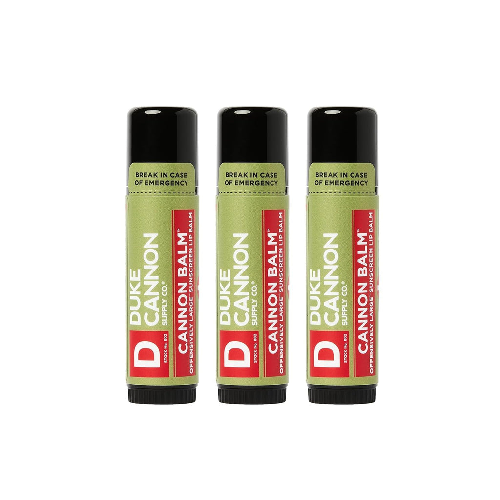 Cannon Balm Tactical Lip Balm 3-Pack with SPF 15, 0.56oz – Premium Lip Protector with Organic Ingredients, Fresh Mint Flavor, Natural Beeswax, Coconut & Shea Butter, UV Protection