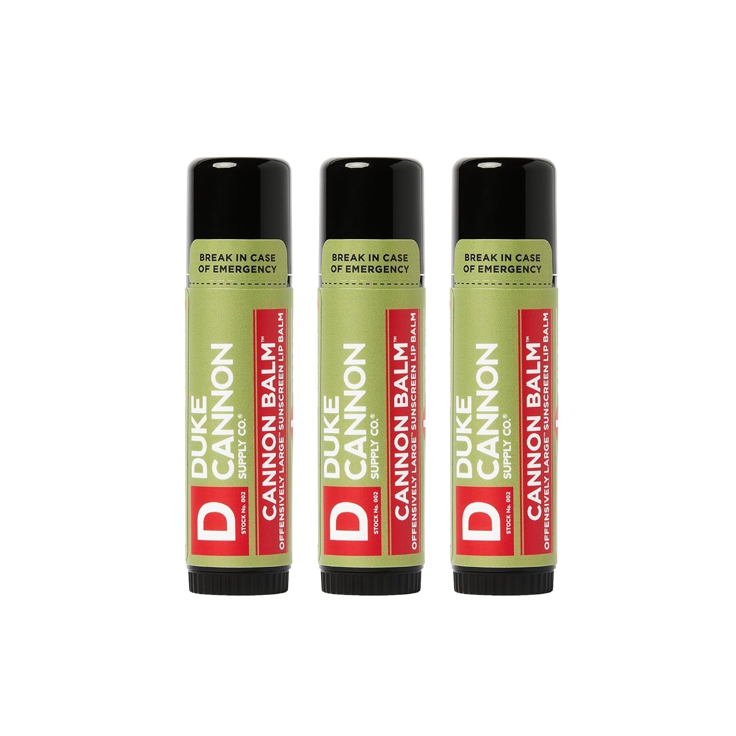 Cannon Balm Tactical Lip Balm 3-Pack with SPF 15, 0.56oz – Premium Lip Protector with Organic Ingredients, Fresh Mint Flavor, Natural Beeswax, Coconut & Shea Butter, UV Protection