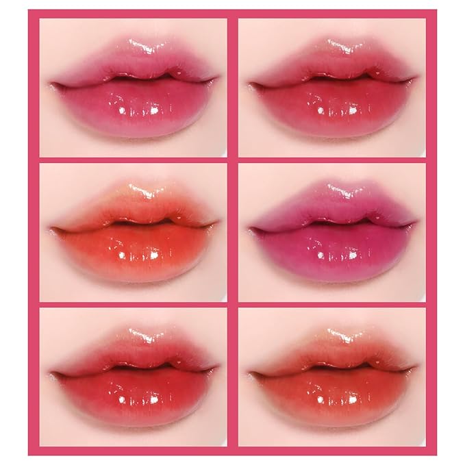 6 Colors Lip Tint Stain Set, Watery Lip Stain Mini Liquid Matte Lipstick, Multi-use Lip Cheek Tint, Moisturizing Plump Lip Gloss, Lightweight Non-Sticky, Long Lasting, Vivid Lip Care Makeup (6 Colors)