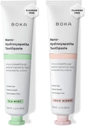 Boka Fluoride Free Toothpaste, Nano Hydroxyapatite Toothpaste, Appropriate for Sensitive Teeth - for Adult, Kids Oral Care - Ela Mint, Coco Ginger Flavor, 1.3 Fl Oz 2Pk US Manufactured
