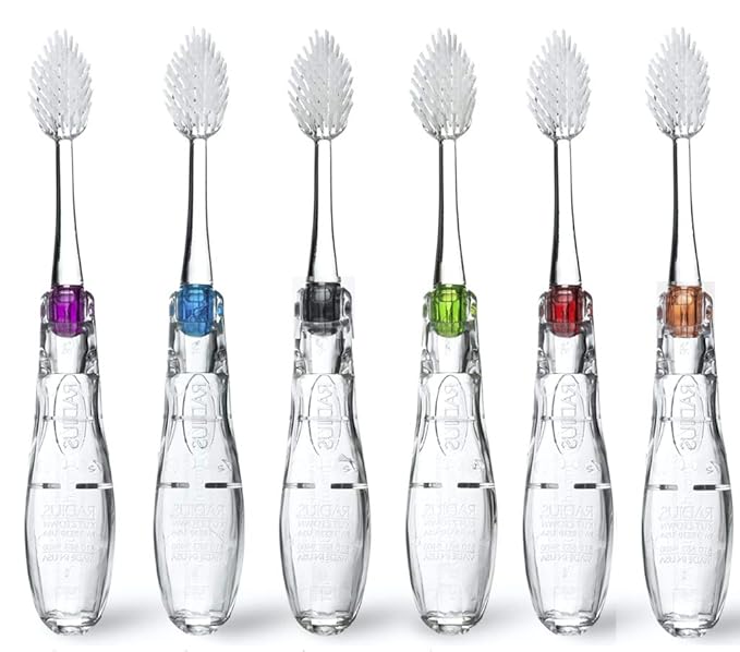 RADIUS Tothbrush Tour Travel Brush, Orange, BPA Free and ADA Accepted, Designed to Improve Gum Health and Reduce The Risk of Gum Disease