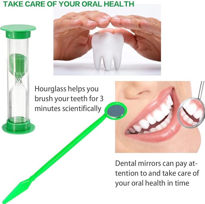 Wenge Portable Orthodontic Oral Care Kit - 2Pack - Travel Kit for Patients, Interdental Brushing Wax Floss Toothbrush Cleaning (Red_Green)