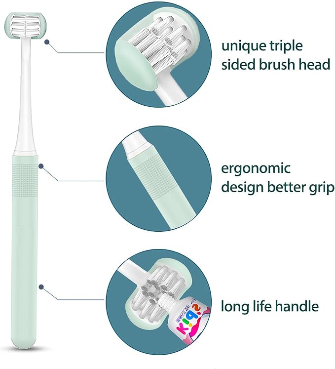 Toddler Toothbrushes, Girls Toothbrush for Kids 8-12,Toothbrushes Soft Bristles,Soft and Gentle for Complete Tooth and Gum Care