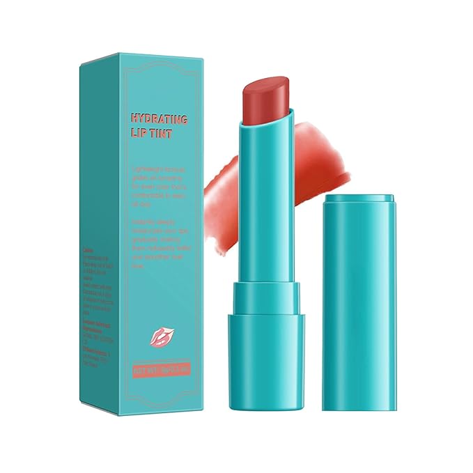 Lip Tint Hydrating, Sheer Strength Hydrating Lipstick,Powerful Moisturizing Water Lipstick Natural Ingredients, Non-Sticky And Long-Lasting, Glossy Lip Tint Stain for Women (4# Peach Coral)