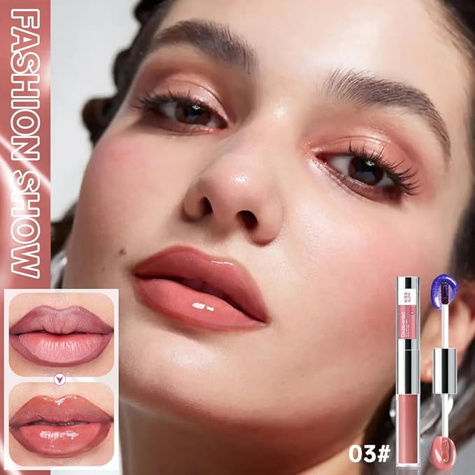 Peel Off Lip Liner & Gloss Stain in Soft Rosy – Tattoo-Like Peel Off Lip Stain Liner + Hydrating High Shine Peach Pink Gloss, Long-Lasting Waterproof Smudge-Proof Duo for Fresh Rosy-Peach Lips 3