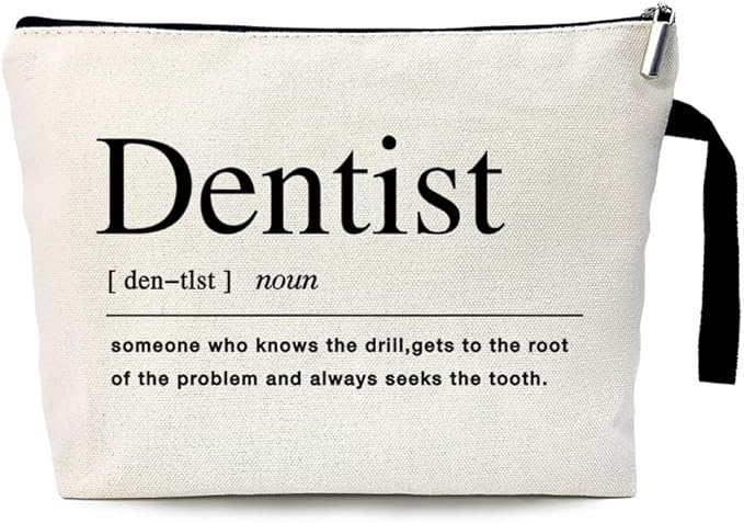ZHANTUONE Dentist Cosmetic Bag,Dental Gift For Woman,The Birthday Gift for Dentists, Funny Dentists Gift, For Women Dental Hygienist Makeup Bag, Dental Assistant Gifts, Gift Dental Graduation