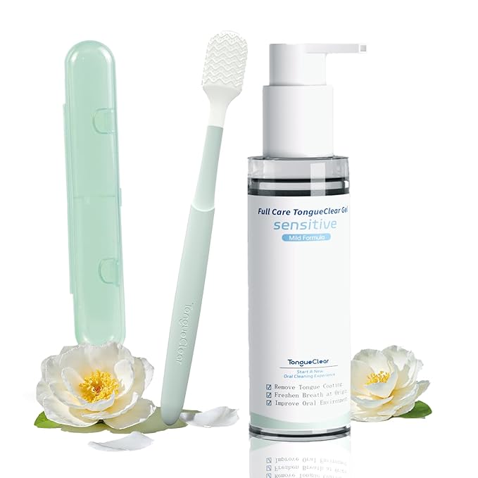Gum Care Silicone Sensitive Toothbrush & Gel Combo | Soft Oral Cleaner with Air Bag | Bad Breath Odor Eliminator | Complete Oral Care | Gentle Mint (Set of 1)