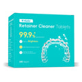 Retainer Cleaner Tablets,Denture Cleaning Tablets for Deep Remove Stains,Denture Cleaner Tablets 240 Tablets - Minty Fresh
