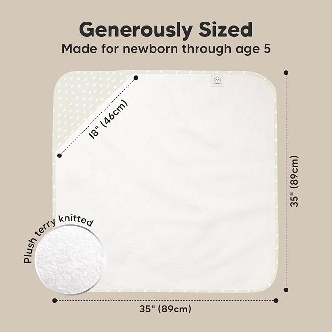 KeaBabies Hooded Baby Towel for Newborn - Viscose Derived from Bamboo Large Baby Bath Towels with Hood for Boys, Girls, Toddler, Extra Absorbent & Soft Newborn Bath Essentials (Rainbow, Regular)