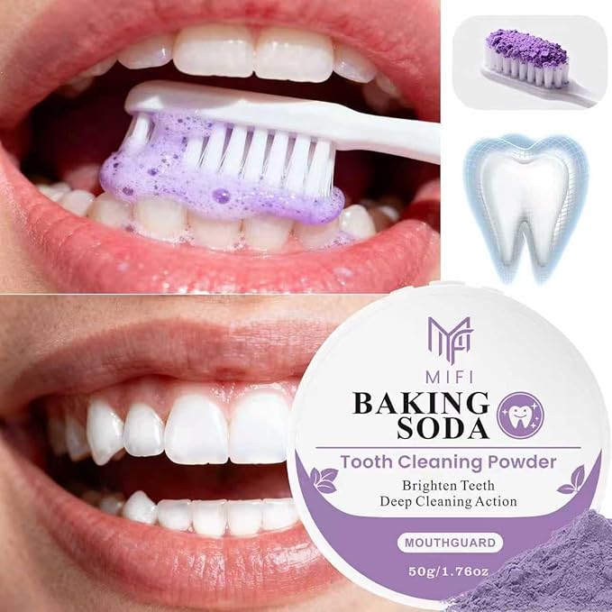 PEGO Adult Tooth Powder, Stain Remover for Teeth - Deep Cleaning Formula, Gentle & Non-Irritating, Effective Plaque Removal, Fresh Breath, Daily Oral Care for Adults (Baking Soda)