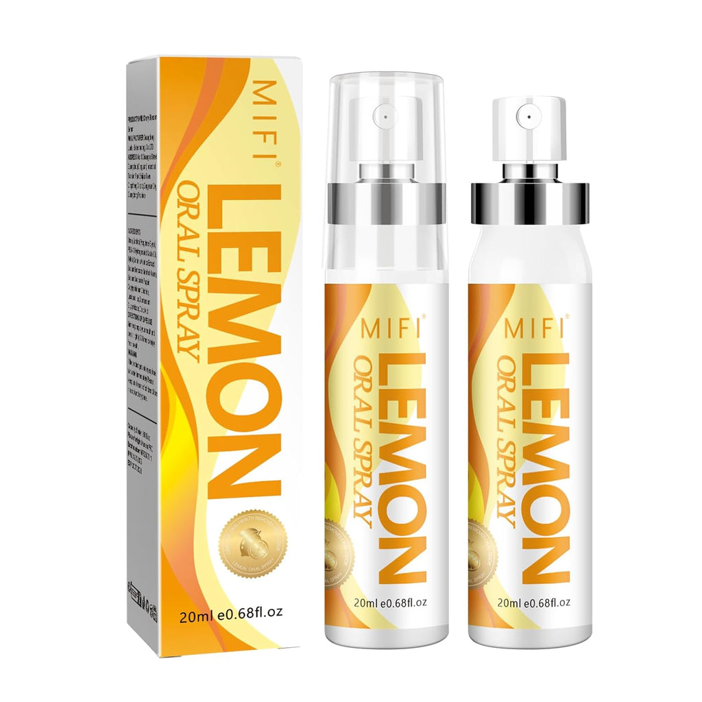 Oral Spray for Adult - Sugar-Free, Breath Freshener Spray, Dry Mouth Spray, Fights Bad Breath, Compact and Portable (Lemon Flavor*2Pack)