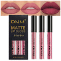 AMY'S DIARY 3Pcs Matte Rose Pink Liquid blush Lipstick Set, Soft Pink Nude Dusty Rose Mauve Red Lip Stain Kit, LipStain Long Lasting 24 Non-Transfer Lip Gloss, Waterproof Lip Makeup for Women Lippies