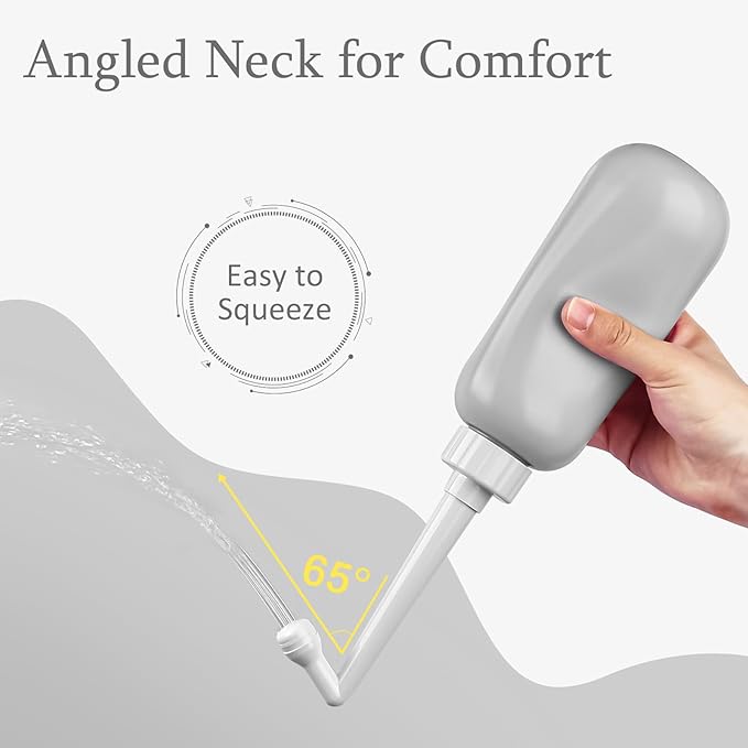 Portable Bidet Travel Large Capacity 450ml(15oz) Personal Toilet Handheld Gray