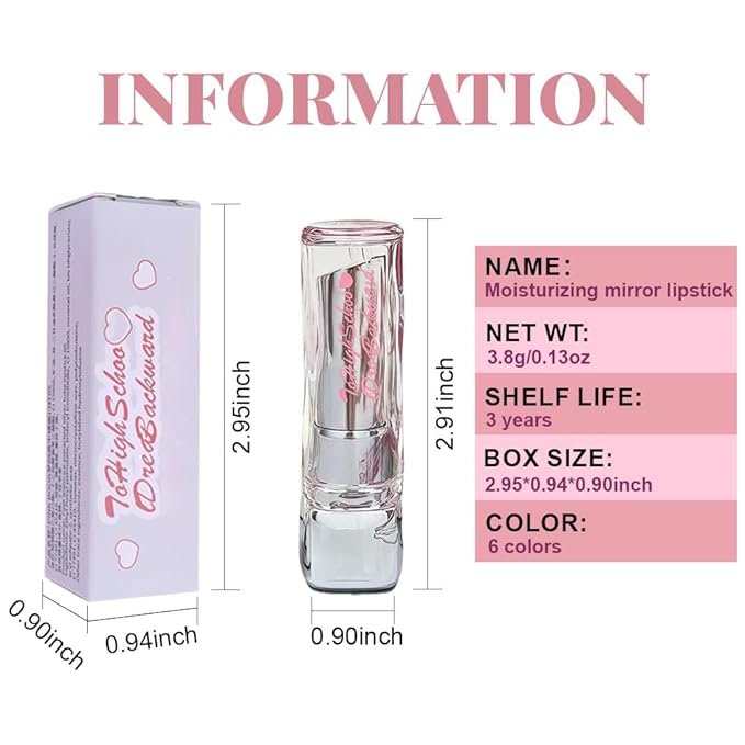 Berry Red Plumper Moisturizing Butter Lipstick for Women, Natural Tinted Lip Balm Shine Nourishing Hydrating Lip Gloss Stain for Dry Lips, Lightweight Lip Liner Care Makeup, Vegan, 1Pc Rose Red