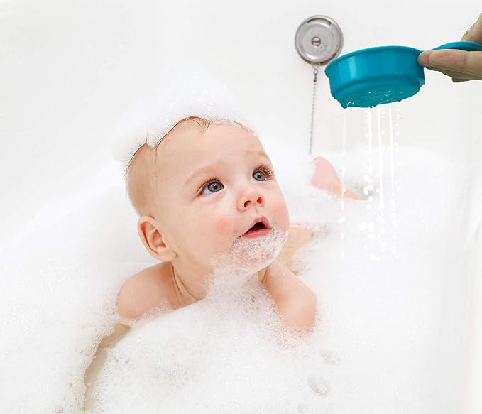 17 PCs Multicolor Nesting and Stacking Cups Set, Baby Bathtub Toys, Early Learning Educational Toys for Infants, Toddlers, Stacking Cups with The Numbers, Shapes, Fruits, Animals Patten