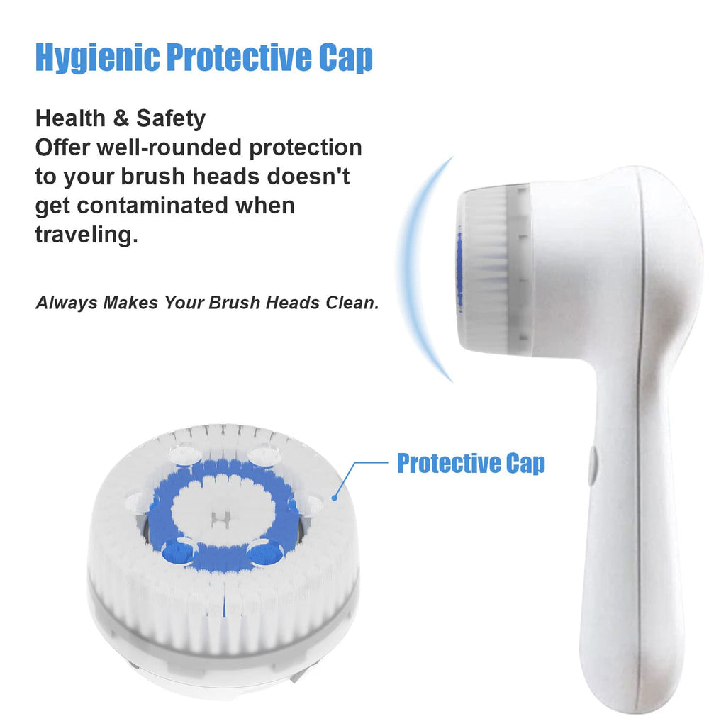 Brushmo Brush Head Replacements Compatible with Clarisonic Mia 1, Mia 2, Mia Fit, Alpha Fit, Smart Profile Uplift, 4 Pack of Deep Pore and Sensitive