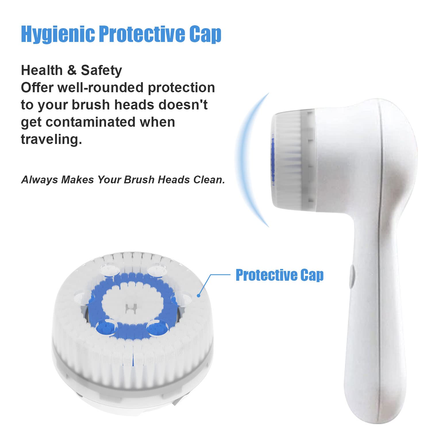 Brushmo Brush Head Replacements Compatible with Clarisonic Mia 1, Mia 2, Mia Fit, Alpha Fit, Smart Profile Uplift, 4 Pack of Deep Pore and Sensitive