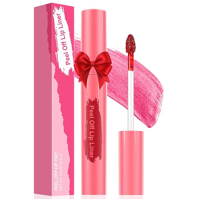 Lip Stain Peel Off - Long Wear Tattoo Lip Liner, Waterproof & Transfer-proof Peel Off Lip Stain with Matte Finish, Lip Tint For All Skin Types (Rose Pink, 1 Count(Pack of 1))