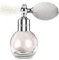 Pearl White Highlighter Spray, Loose Shimmer Powder High Gloss Makeup Mist for Body, Face, Hair, Long Lasting Glitter Hairspray for Festive Party, Stage Shows, Nightclubs, Bar