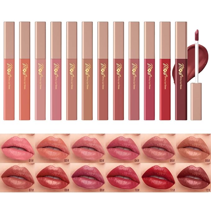 Lip Stain Hydrating High Shine – Lightweight Non-Sticky Glossy Lip Tint, Mirror Shine Moisturizing Lip Makeup for Plump & Full Lips, Long-Lasting Rich Color Lip Glaze, Soft Smooth Lip Gloss 07#