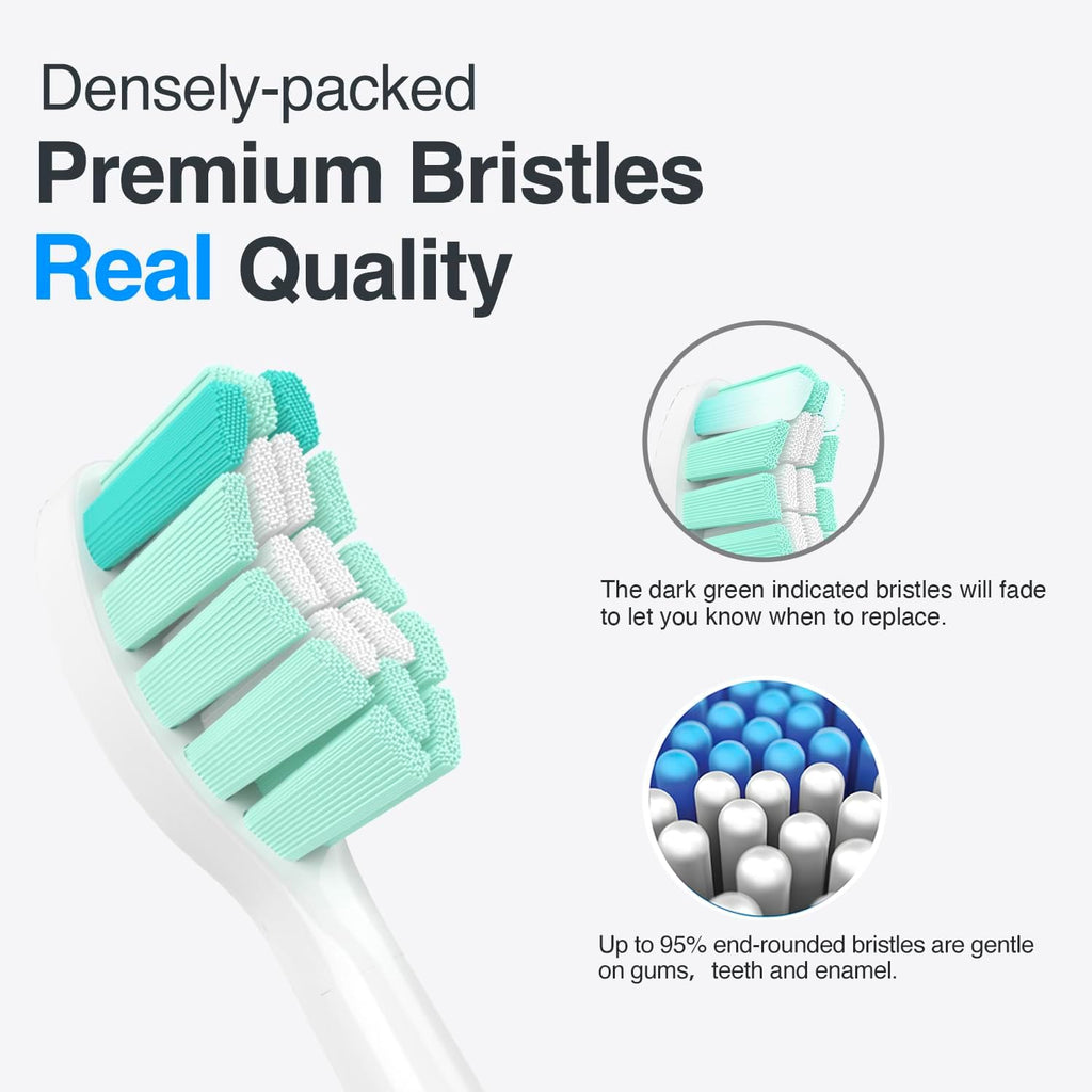 Replacement Toothbrush Heads for Philips Sonicare Replacement Heads,Electric Replacement Brush Head Compatible with Phillips Sonicare Electric Toothbrush C2,C1,4100,for Philips Sonic Care Brush,6 Pcs