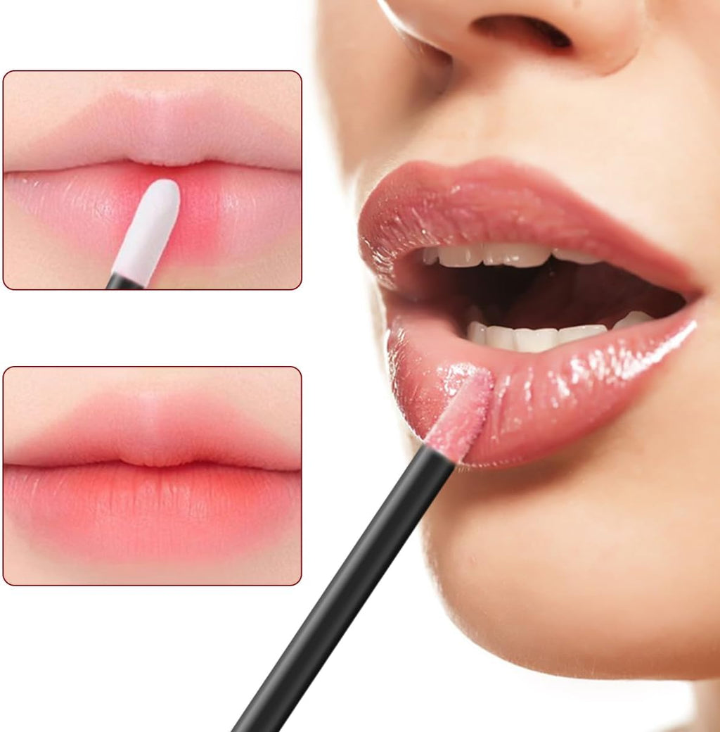 120 Pcs Interdental Brush + 25 Pcs Lip Wands Applicators Disposable, Braces Brush for Cleaner Interdental Brush Toothpick Dental Flossing Head Oral Dental Hygiene Flosser Tooth Cleaning Tools, Black