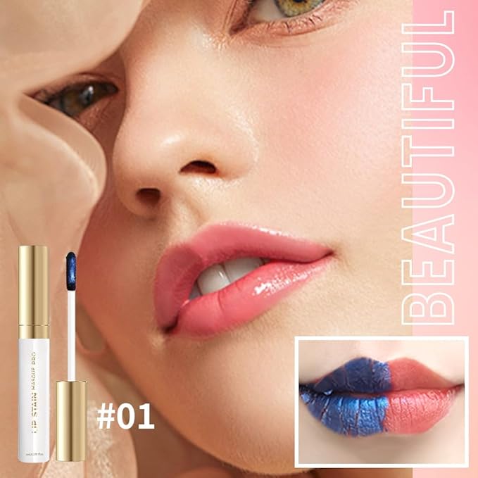 Lip Stain Peel Off – Wipe-Off Lip Stain Tattoo | Long Lasting Waterproof Lip Tint, High-Pigment Matte Lip Color, Smudge & Transfer Proof Lip Stains Masque, Kiss-Proof All-Day Lip Makeup 01#