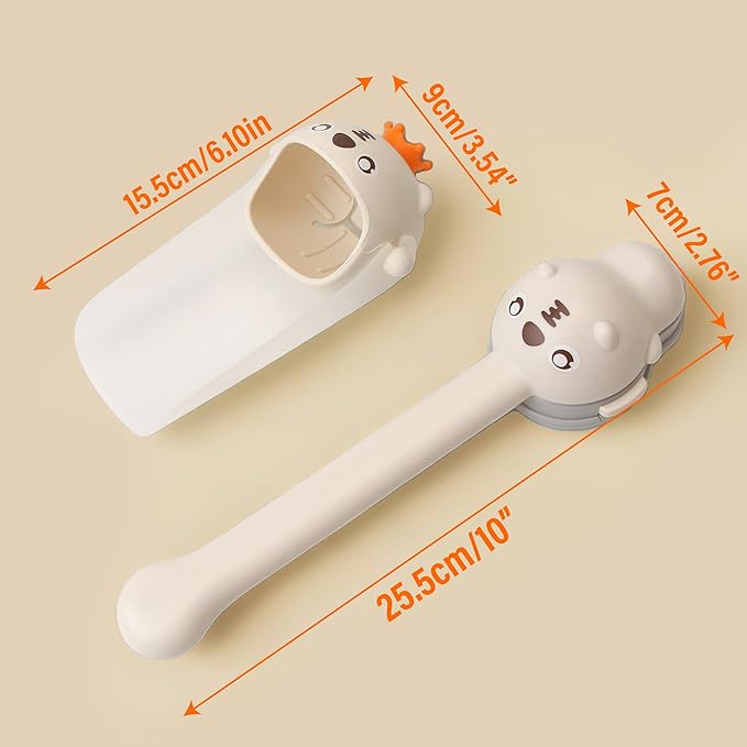 2PCS/Set Faucet Handle Extender for Kitchen and Bathtub Sink, Tap & Nozzle Hand Wash Helper for Sink & Bathroom Spout, Universal Sink Handle Extenders, Animal Design (White)
