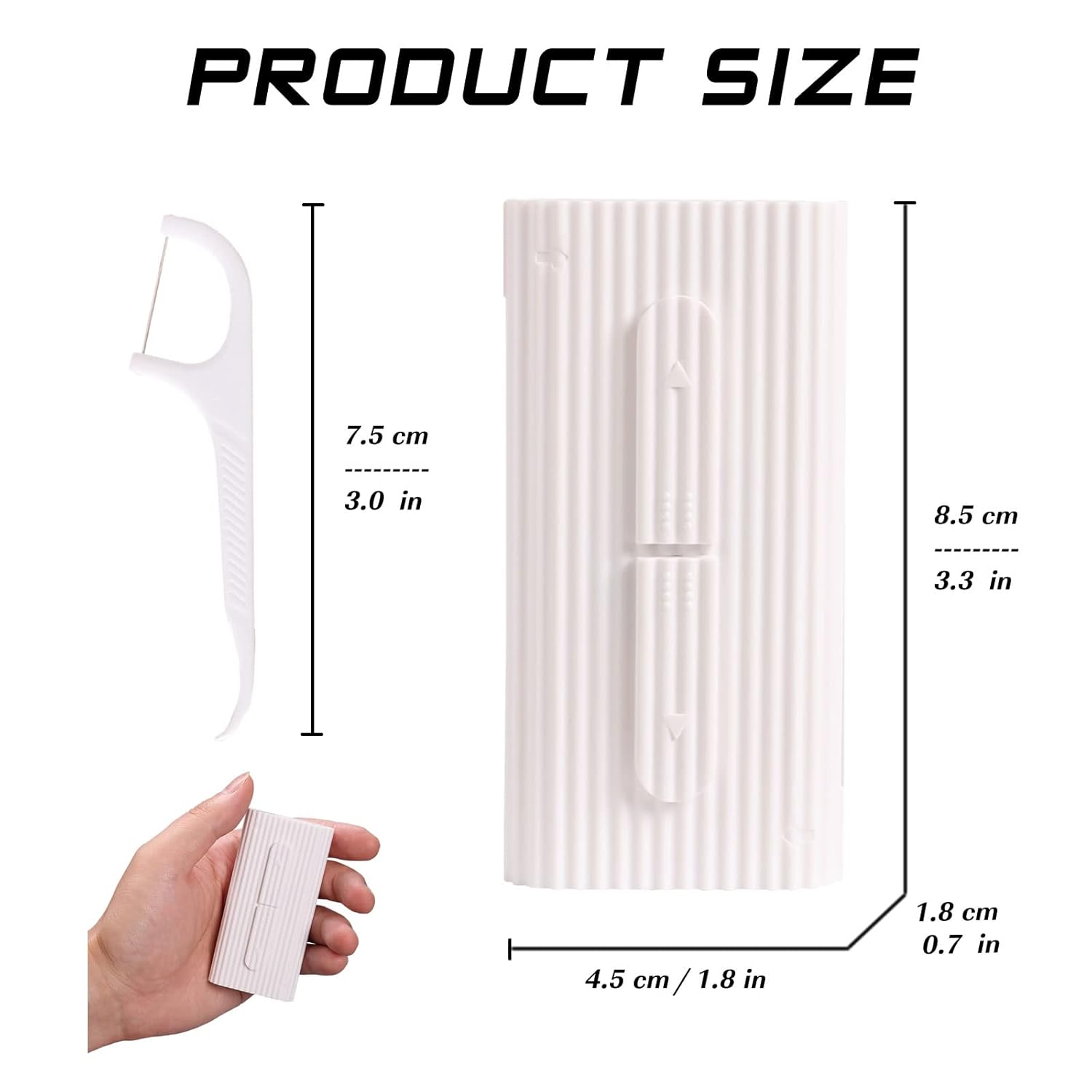 White Dental Floss Portable Case, Storage 10 Picks Adult Floss in Box. The Best Tool for Cleaning Teeth and Oral Care. Portable Travel Floss is Perfect for Dinners,Dating,Travel,Hotels.(White)