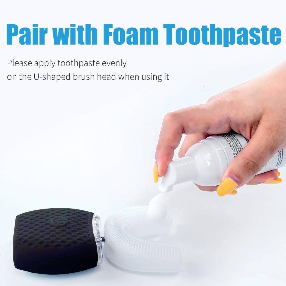 Ultrasonic Toothbrush for Adult Automatic Toothbrush 30'' Automatic Timer Wireless Charging Washable Travel Home Dual-use