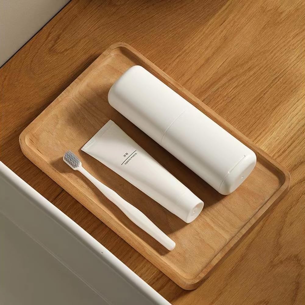 Travel Toothbrush Case Storage Toothbrush Container Cup Holder Portable Toothbrush Case for Home Outdoor Travel Cup Organizer