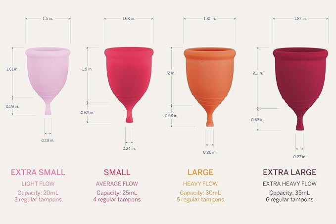 2 Pixie Menstrual Cups - No Metals or Toxins - Ranked 1 for The Most Soft Reusable Period Cups - Wear 12 Hours - 100% Medical-Grade Silicone - Tampon Alternative - Buy One We Give One (Combo)