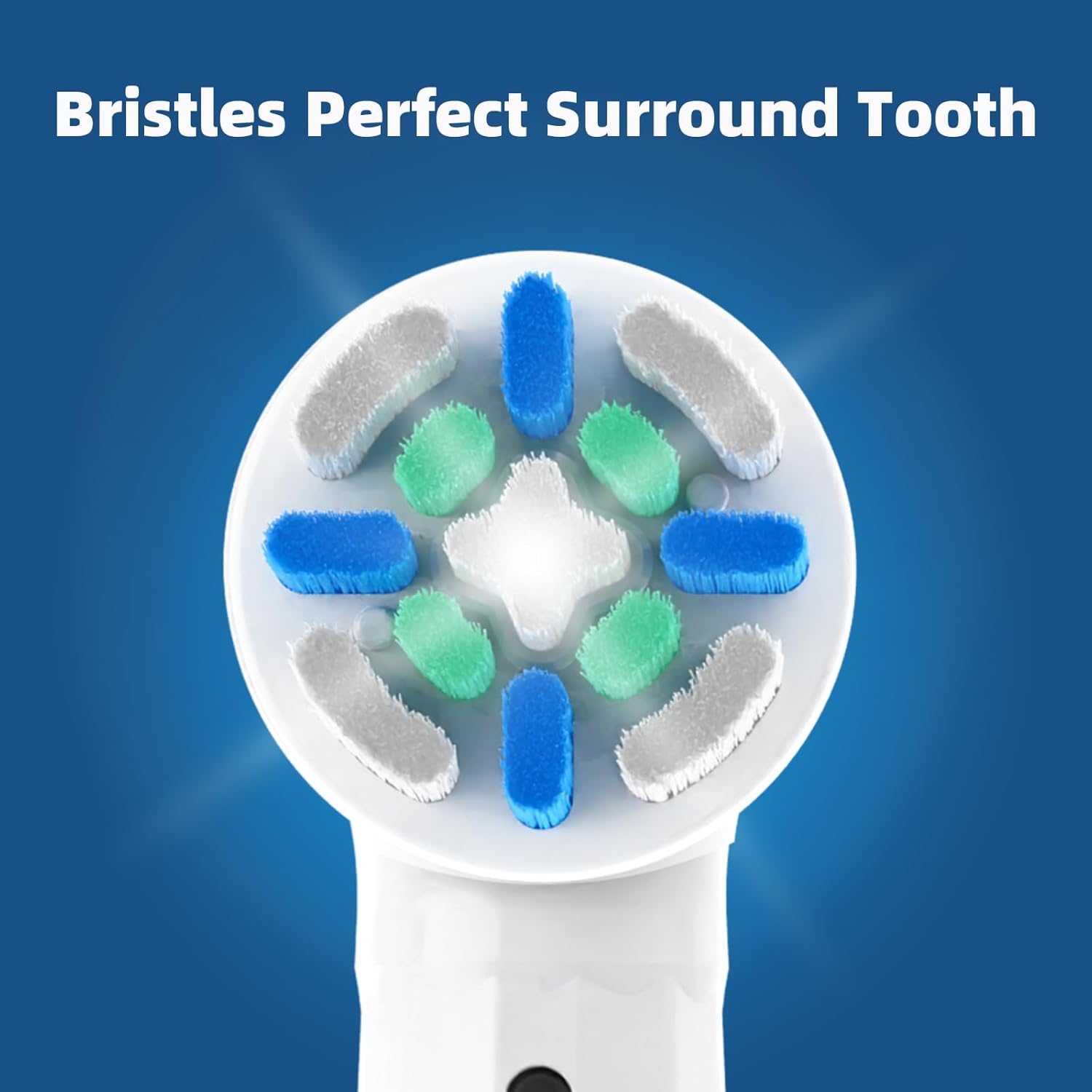 iO Replacement Heads Compatible with Oral B iO, for Oral B iO 2/3/4/5/6/7/8/9/10 Series Electric Toothbrushes, Medium Softness for Protect Teeth and Gums, 6 White