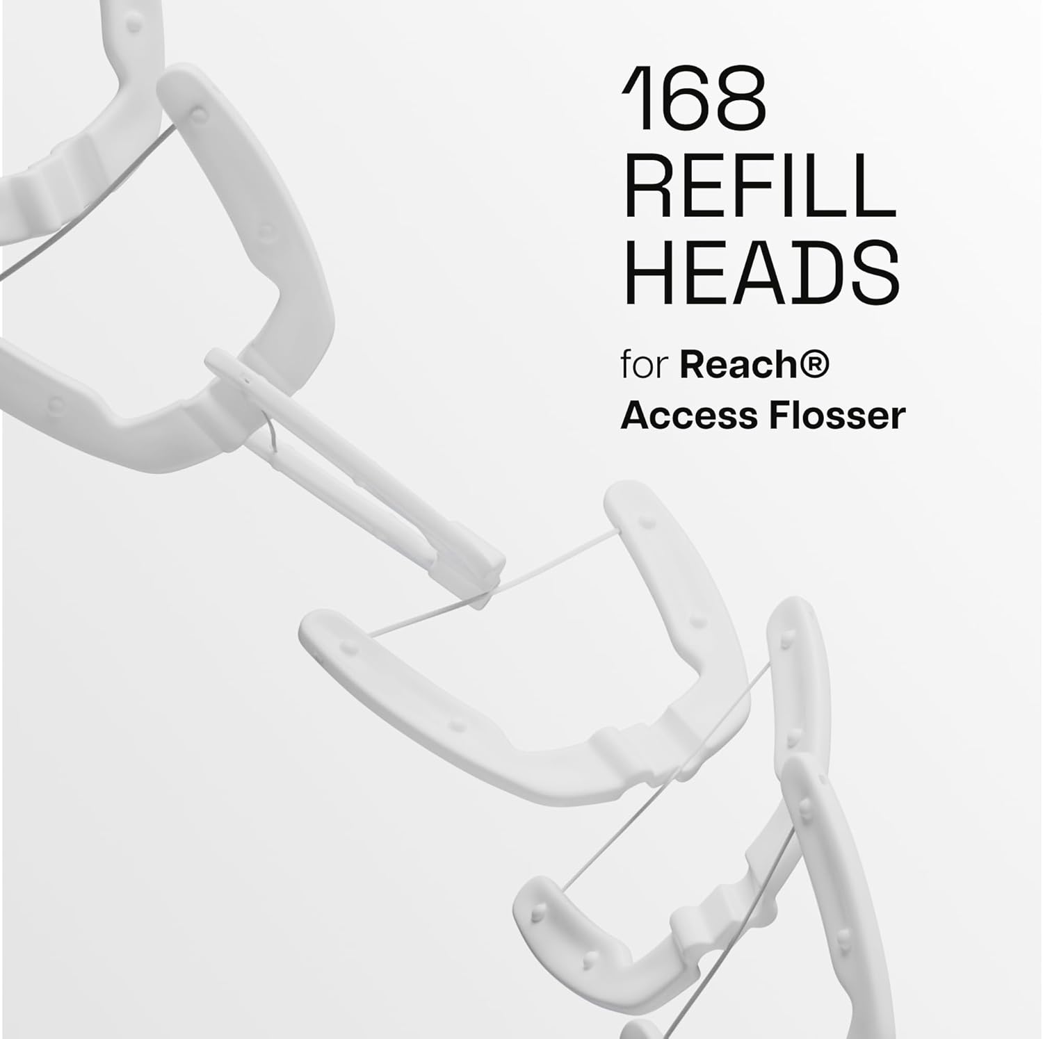 REACH Ultraclean Access Flosser Refill Heads, Unflavored, Plaque Remover for Teeth, Shred Resistant, for Hard to Reach Areas, Oral Care, PFAS Free, for Adults & Kids, 6 Pack, 28 Count