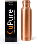 100% Pure Copper Water Bottle for Drinking, Ayurvedic Leak-Proof, Travel-Friendly, Wide Mouth Vessel 34oz