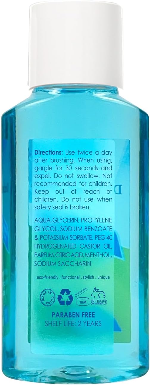 Mouthwash Travel Size, Portable Original Mint Mini Mouthwash Bulk, 35ml/1.2oz (24Pack, Mint)