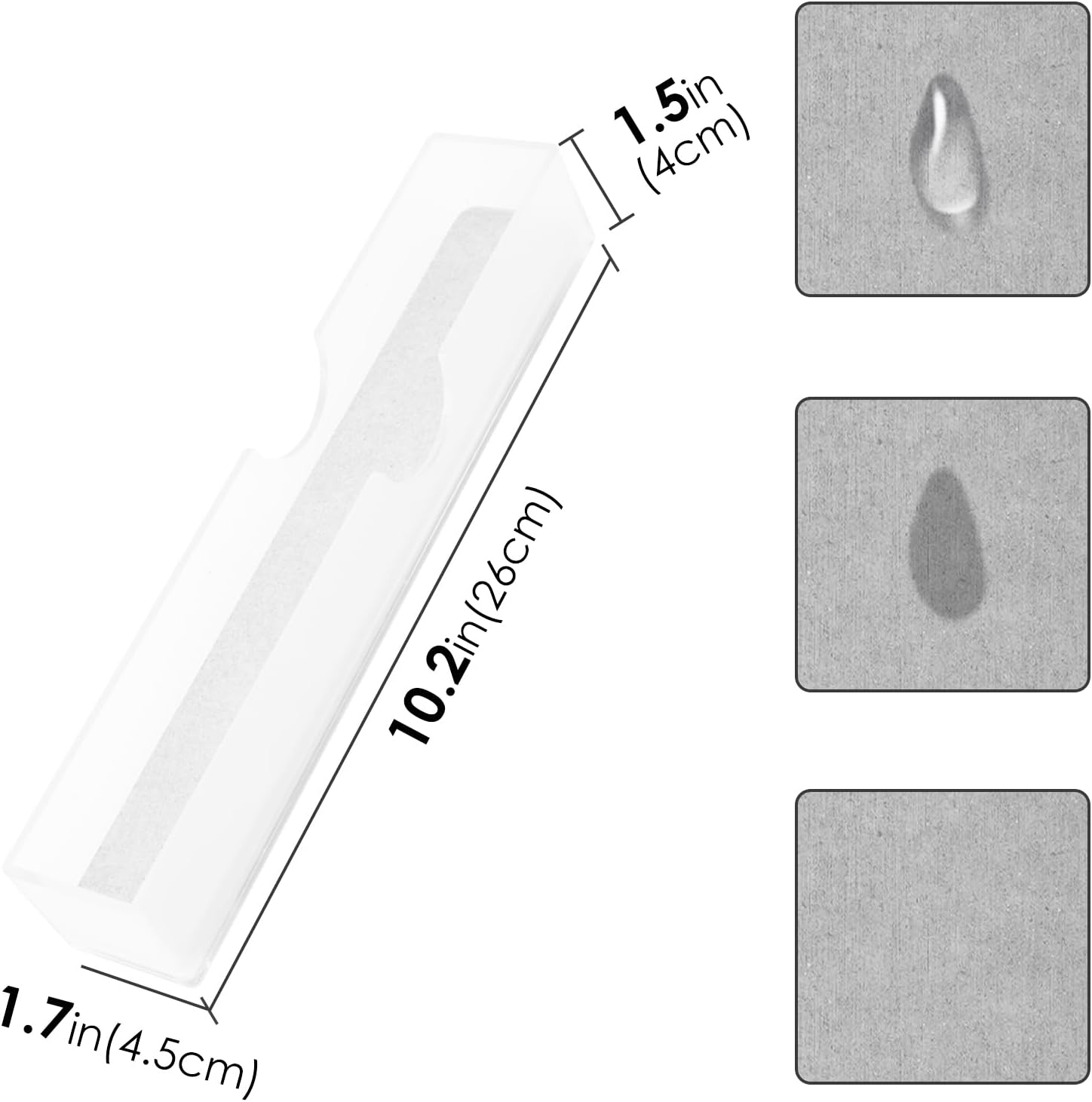 2Pack Acrylic Electric Toothbrush Holder with Diatomite Drying Stone, Bathroom Drawer Organizer with Drainage Hole for Tooth Brush, Compatible with Philips, Oral-B