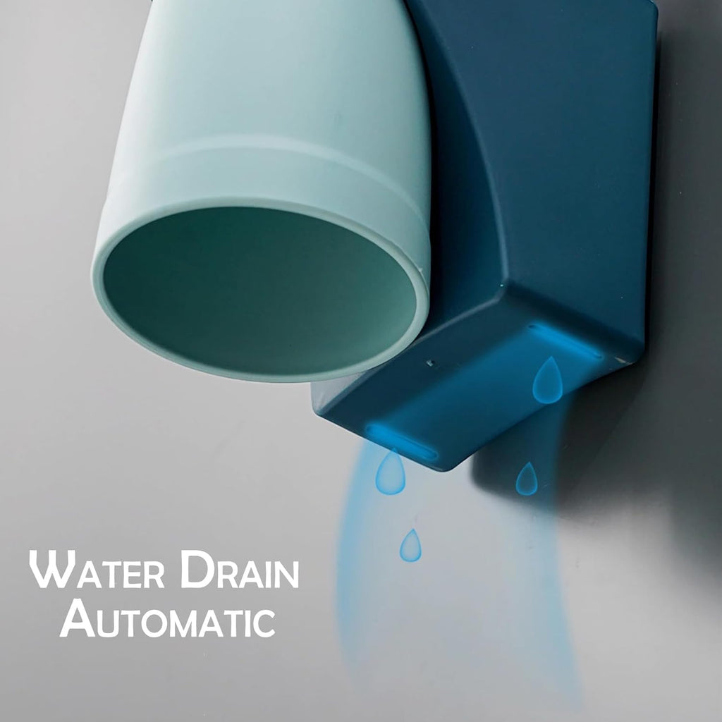 Magnetic Cup Toothbrush Holder for Bathroom,Wall Mounted Drill-Free Electric Toothbrushes Storage Organizer Space Saving, for Waterpik Oral-B, Family Father Mother and Son/Daughter (Rosepink)