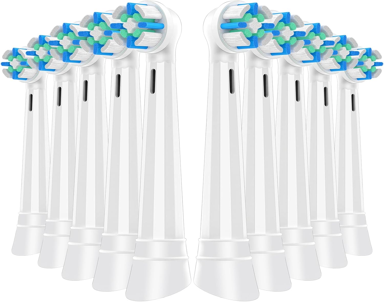 10 Count IO Replacement Heads Compatible with Oral B IO 2/3/4/5/6/7/8/9/10/Deep Clean Series Electric Toothbrush, Brush Heads Refill Compatible with Oral B IO for Teeth and Gums Care (White)