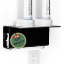 Acrylic Electric Toothbrush Holder for Bathroom,Wall Mounted with Hidden Cable Management, Secure and Non-Slip Design, Won't Fall Off for Reliable Stability -Black
