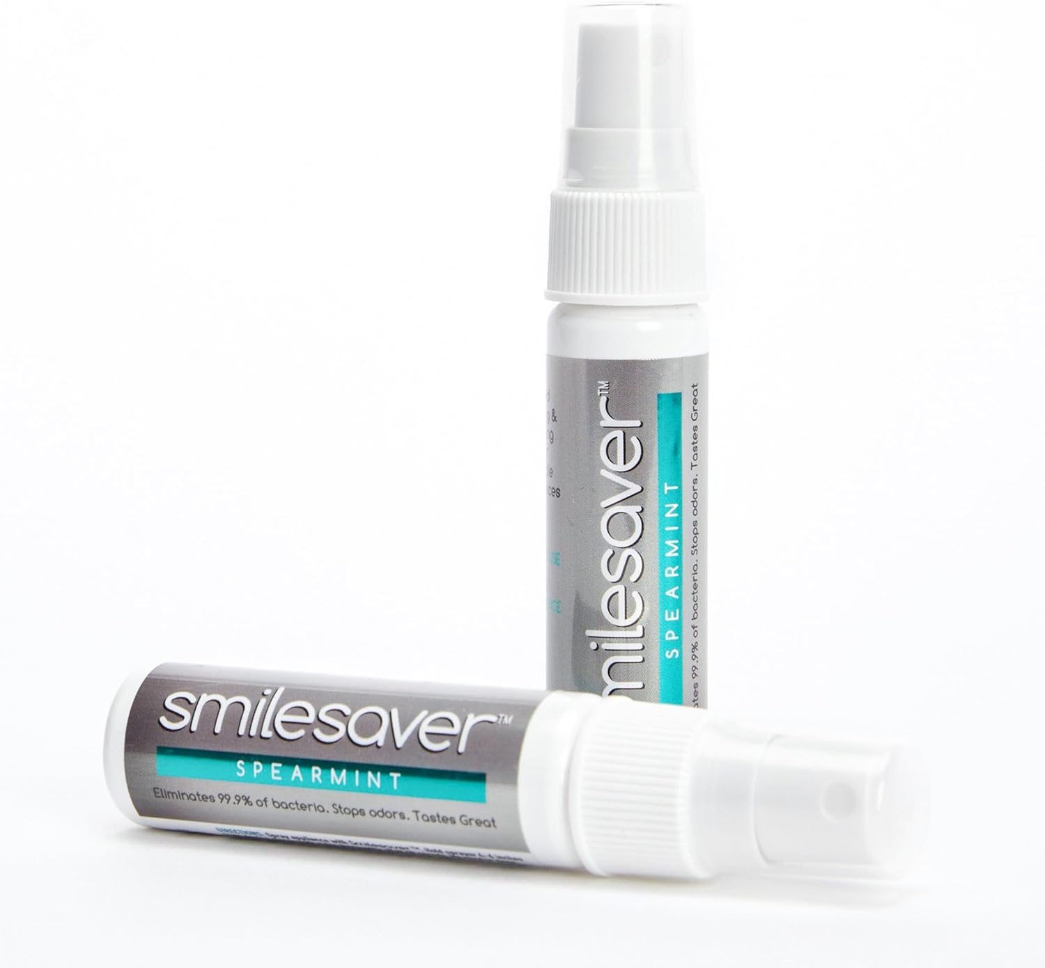 Smilesaver Retainer Cleaner Spray – Invisalign, Mouth Guard, and Denture Cleaner – Quick Oral Care for Aligner & Retainer Hygiene – Natural, Portable & Minty Fresh Oral Care Products (1oz) (Pack of 2)