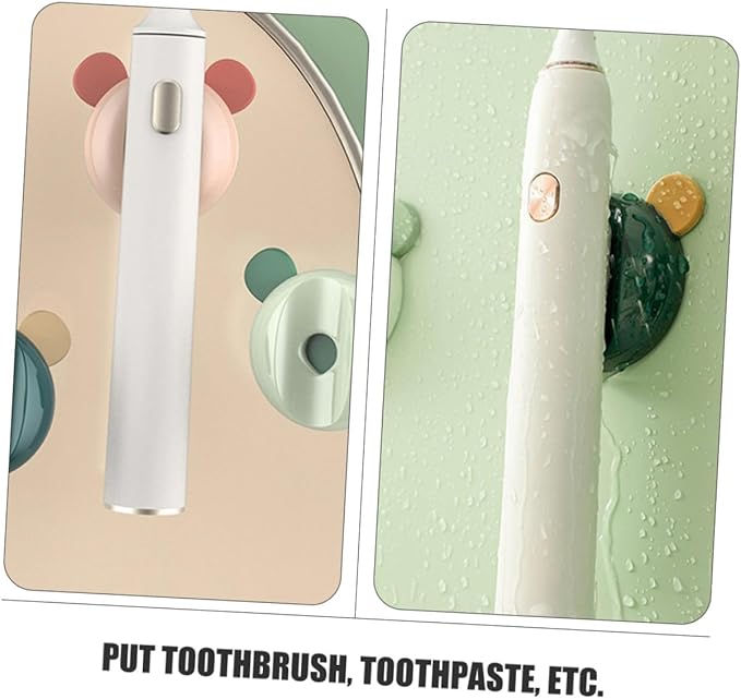 Sosoport 4pcs Magnetic Toothbrush Holders Wall Mounted Bathroom Storage Racks for Electric and Manual Toothbrushes Space-Saving Toiletry Organizer with Mixed Colors for Home and Travel
