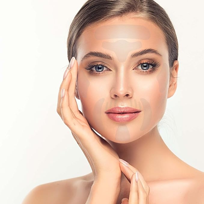 18pcs Facial Wrinkle Patches, Transparent Women Anti Wrinkle Facial Patches Suitable for Forehead Lines Frown Areas Smile Creases and Chin