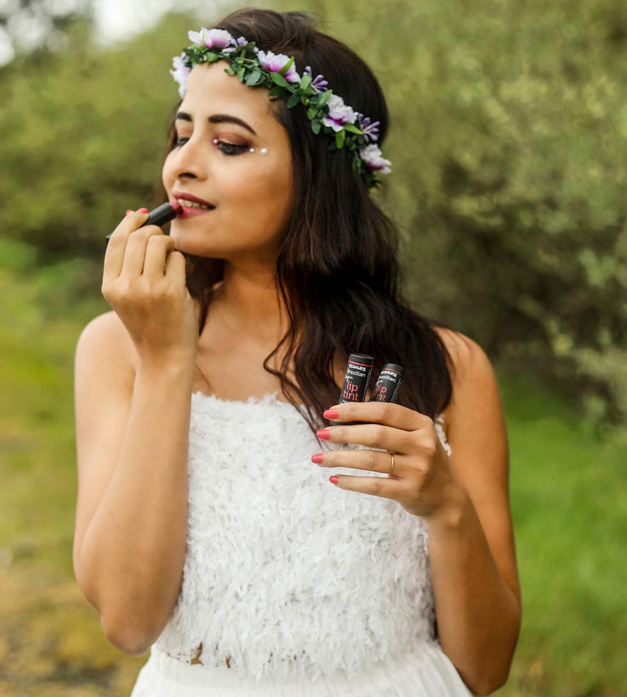 Eco Lips Vegan Cruelty-Free Brazilian Lip Tint Variety Pack - 100% Natural Lip Balm (Blessed, Blissful, Brave, Brazen, Bold) (5 Pack) | Made in USA