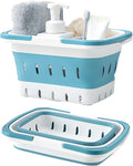 Portable Shower Caddy Tote – Collapsible Plastic Basket with Handles, Foldable Storage Organizer for Bathroom, Kitchen, College Dorm, Gym, Travel & Camping