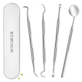 Dental Tools, Professional Plaque Remover Teeth Cleaning Tool Kit, Stainless Steel Dental Pick Tartar Scraper Tooth Cleaner, Oral Care Hygiene Set for Dentist Personal Pets with Storage Box
