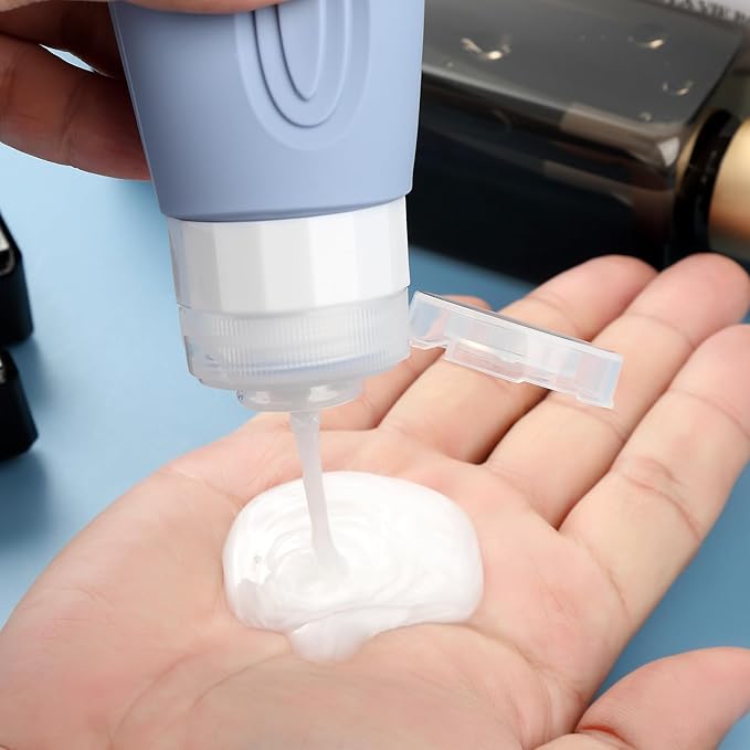 16 Pack Travel Bottles for Toiletries, Oversize 6oz Silicone Travel Containers, Leak Proof Refillable Liquid Shampoo And Conditioner Travel Essentials